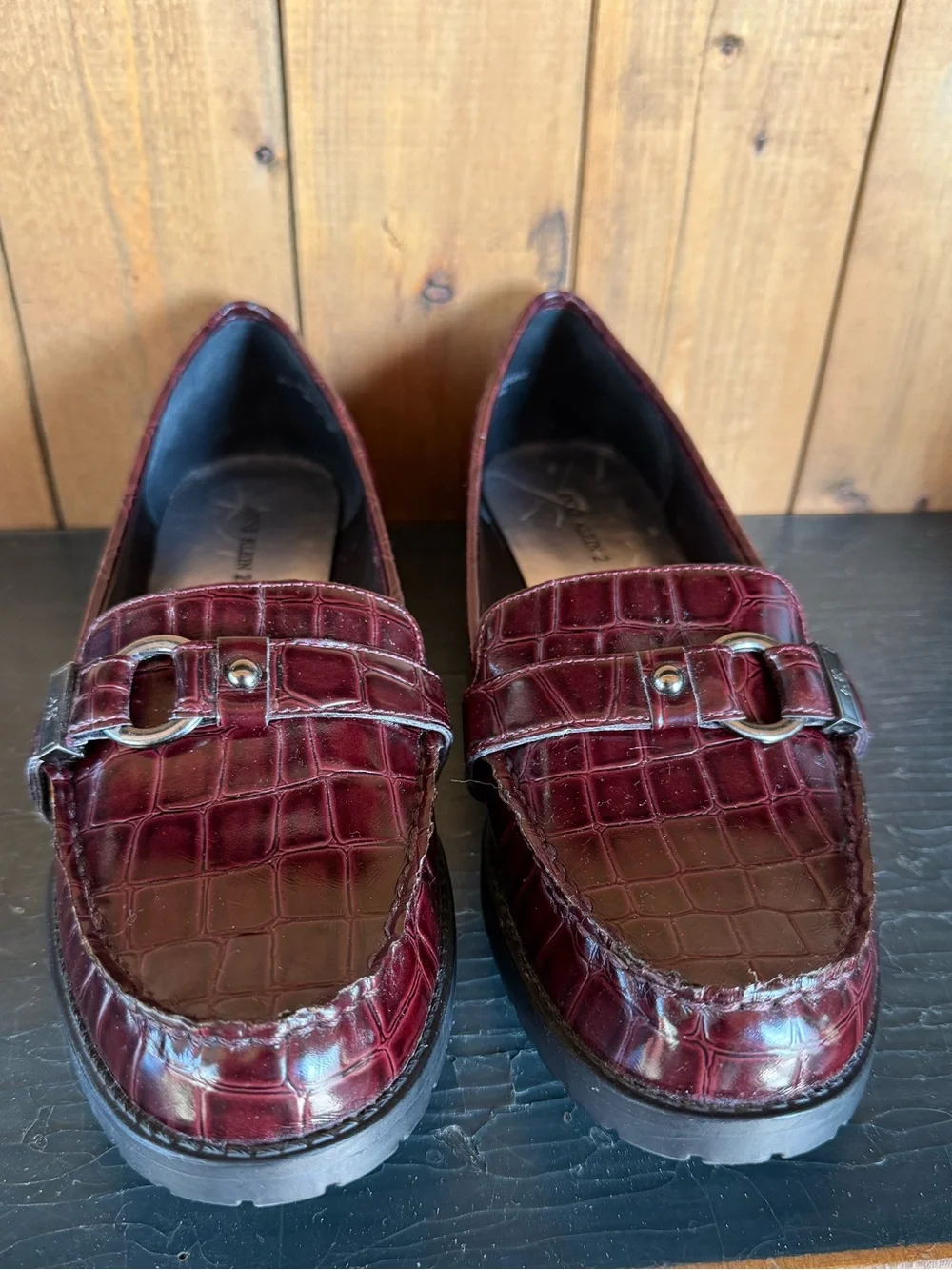 Anne Klein 2 iFlex Aklange Slip-on Loafer Burgundy Brown 9